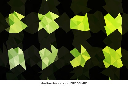 Light Green vector blurry triangle pattern. Shining colored illustration in a Brand new style. The best triangular design for your business.