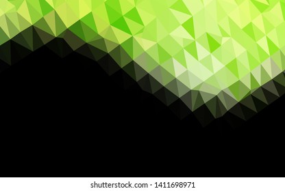 Light Green vector blurry triangle template. Colorful illustration in Origami style with gradient.  Textured pattern for background.