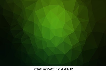 Light Green vector blurry triangle texture. Triangular geometric sample with gradient.  Polygonal design for your web site.