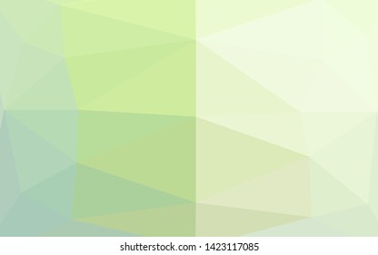 Light Green vector blurry triangle template. Shining illustration, which consist of triangles. Textured pattern for background.