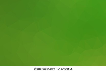 Light Green vector blurry triangle pattern. Geometric illustration in Origami style with gradient. Completely new design for your business.