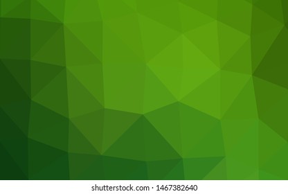 Light Green vector blurry triangle pattern. Shining illustration, which consist of triangles. Template for your brand book.