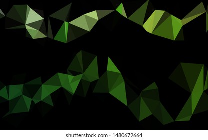 Light Green vector blurry triangle template. A vague abstract illustration with gradient. Textured pattern for background.