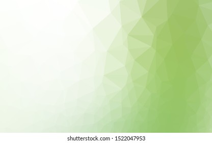 Light Green vector blurry triangle pattern. A sample with polygonal shapes. Template for your brand book.