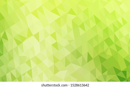 Light Green vector blurry triangle pattern. Geometric illustration in Origami style with gradient. Completely new template for your business design.