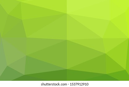 Light Green vector blurry triangle pattern. Geometric illustration in Origami style with gradient. Textured pattern for background.