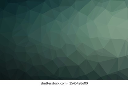 Light Green vector blurry triangle pattern. Triangular geometric sample with gradient.  Completely new design for your business.