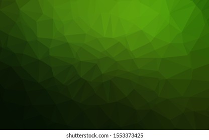 Light Green vector blurry triangle template. Shining illustration, which consist of triangles. Textured pattern for background.