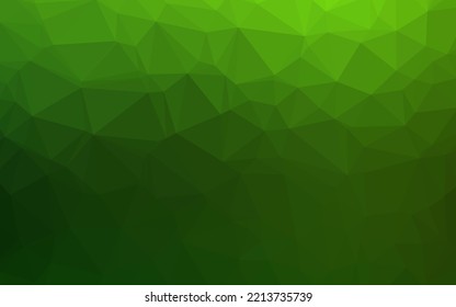 Light Green Vector Blurry Triangle Pattern. A Completely New Color Illustration In A Vague Style. Polygonal Design For Your Web Site.