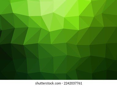 Light Green vector blurry triangle texture. Shining illustration, which consist of triangles. Triangular pattern for your business design.