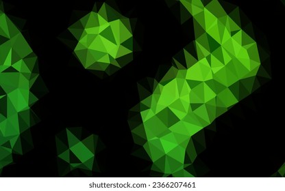 Light Green vector blurry triangle pattern. Creative illustration in halftone style with gradient. Template for your brand book.