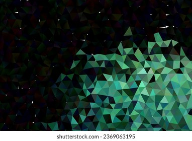 Light Green vector blurry triangle pattern. Colorful illustration in Origami style with gradient.  Brand new style for your business design.