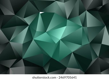 Light Green vector blurry triangle pattern. Brand new colorful illustration in with gradient. Polygonal design for your web site.