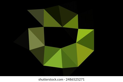 Light Green vector blurry triangle template. A sample with polygonal shapes. New texture for your design.