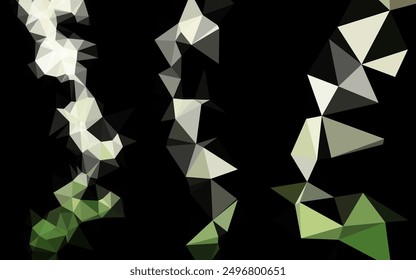 Light Green vector blurry triangle template. Colorful abstract illustration with gradient. The best triangular design for your business.