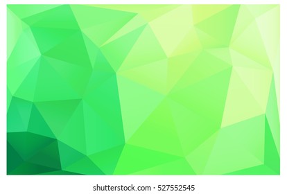 Light Green vector blurry triangle background design. Geometric background in Origami style with gradient. 