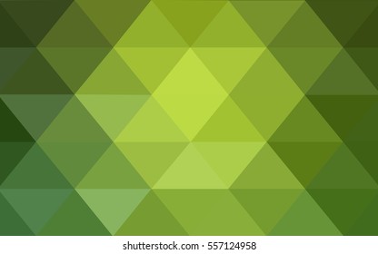 Light Green vector blurry triangle background design. Geometric background in Origami style with gradient. 