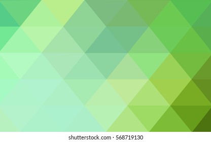 Light Green vector blurry triangle background design. Geometric background in Origami style with gradient. 