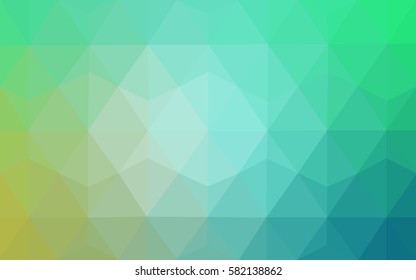 Light Green vector blurry triangle background design. Geometric background in Origami style with gradient. 