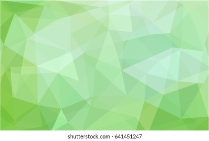 Light Green vector blurry triangle background design. Geometric background in Origami style with gradient. 