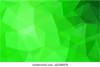 Light Green vector blurry triangle background design. Geometric background in Origami style with gradient. 