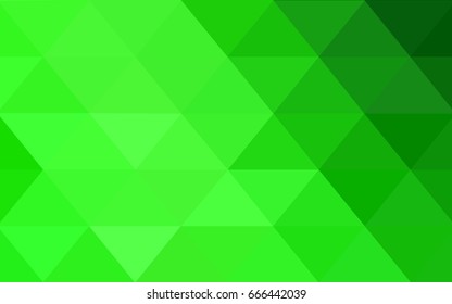 Light Green vector blurry triangle background design. Geometric background in Origami style with gradient. 