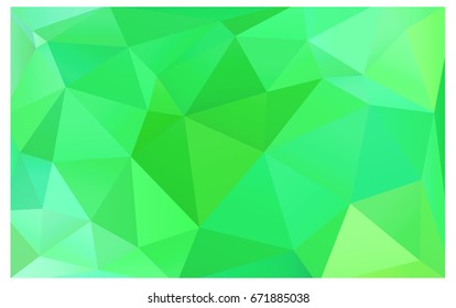 Light Green vector blurry triangle background design. Geometric background in Origami style with gradient. 