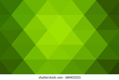 Light Green vector blurry triangle background design. Geometric background in Origami style with gradient. 