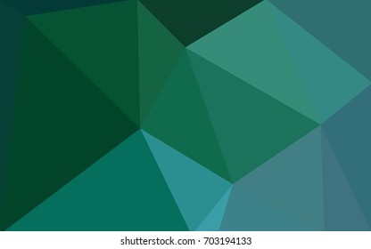 Light Green vector blurry triangle background design. Geometric background in Origami style with gradient. 