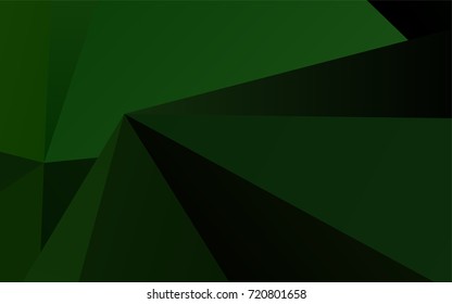 Light Green vector blurry triangle template. Shining illustration, which consist of triangles. The best triangular design for your business.