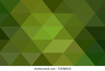 Light Green vector blurry triangle background design. Geometric background in Origami style with gradient. 