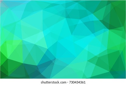 Light Green vector blurry triangle background design. Geometric background in Origami style with gradient. 