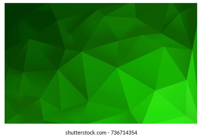 Light Green vector blurry triangle background design. Geometric background in Origami style with gradient. 