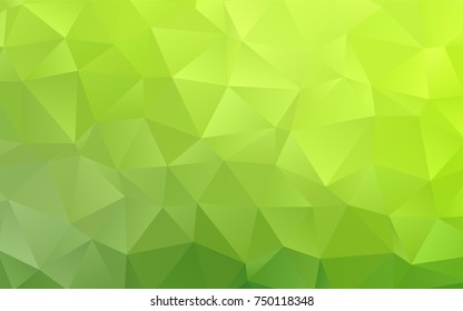 Light Green vector blurry triangle pattern. Triangular geometric sample with gradient.  Triangular pattern for your business design.