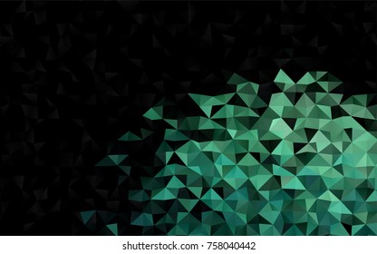Light Green vector blurry triangle pattern. Shining illustration, which consist of triangles. The polygonal design can be used for your web site.