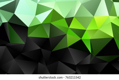Light Green vector blurry triangle background. A completely new color illustration in a vague style. A completely new design for your business.