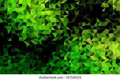 Light Green vector blurry triangle pattern. Glitter abstract illustration with an elegant design. The polygonal design can be used for your web site.