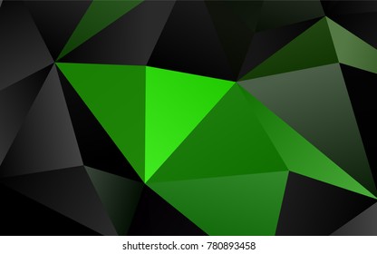 Light Green vector blurry triangle template. Creative illustration in halftone style with gradient. The completely new template can be used for your brand book.