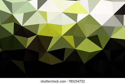 Light Green vector blurry triangle background. Creative illustration in halftone style with gradient. A completely new design for your business.