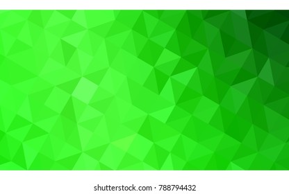 Light Green vector blurry triangle background design. Geometric background in Origami style with gradient. 