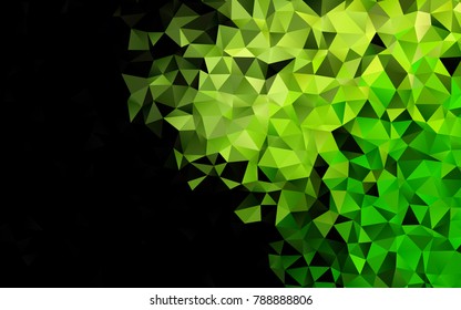 Light Green vector blurry triangle template. Colorful illustration in abstract style with gradient. Triangular pattern for your business design.