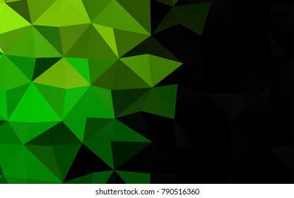 Light Green vector blurry triangle pattern. Modern geometrical abstract illustration with gradient. A new texture for your design.