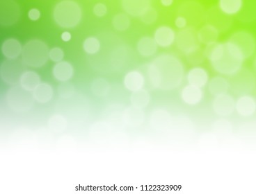 Light Green vector bokeh pattern. Glitter abstract illustration with an elegant design. The best blurred design for your business.