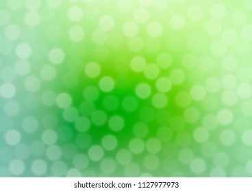 Light Green vector bokeh pattern. Modern geometrical abstract illustration with gradient. The blurred design can be used for your web site.