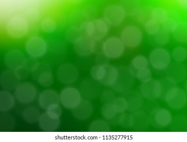 Light Green vector bokeh pattern. Colorful illustration in blurry style with gradient. The background for your creative designs.