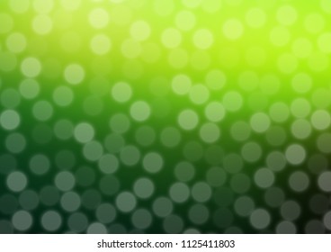 Light Green vector bokeh template. Colorful illustration in abstract style with gradient. The background for your creative designs.