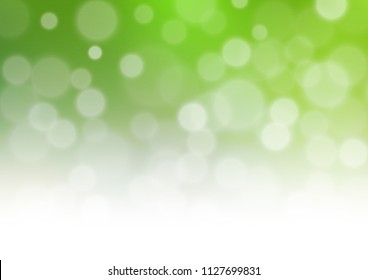 Light Green vector bokeh template. Glitter abstract illustration with an elegant design. The blurred design can be used for your web site.