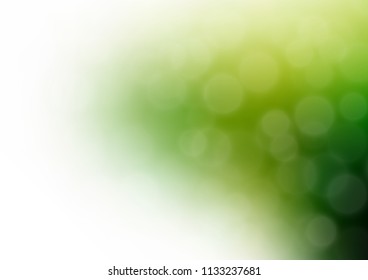 Light Green vector bokeh template. Glitter abstract illustration with an elegant design. Brand new design for your business.