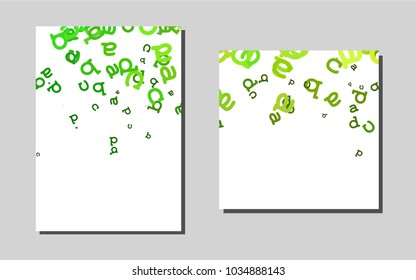 Light Green vector brochure for ui, ux design. Glitter abstract design concept with text box. Pattern can be used as a template for calendars.