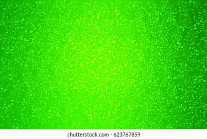 Light Green vector christmas polygon background. Low poly Illustration consisting of triangles with snowflakes. Texture background of New Year celebration.